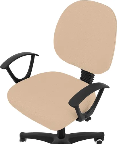 Vista 40 de Smiry Fundas de asiento de silla de computadora de oficina, de jacquard elástico, extraíbles, lavables, antipolvo, protectores de cojín para silla
