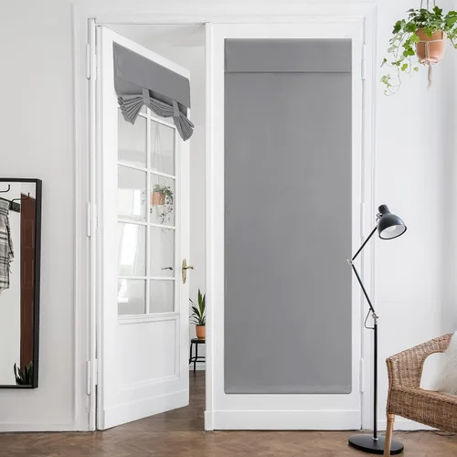Vista 106 de HOMEIDEAS Cortinas Opacas para Aula para Puerta Principal, Cubierta de Ventana de Puerta de Aula, Persianas de Privacidad con Aislamiento Térmico