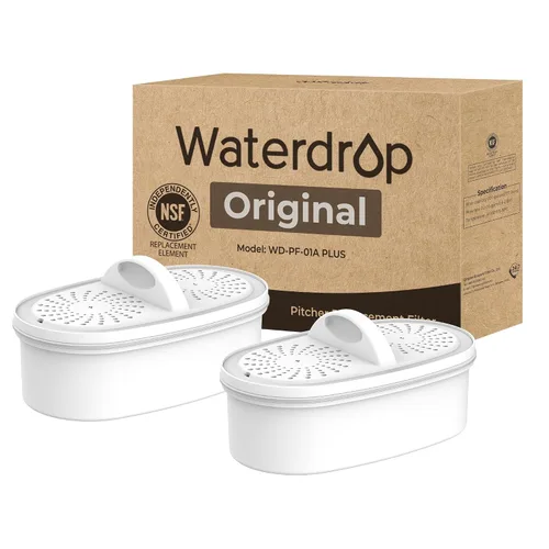 Vista 10 de Waterdrop WD-PF-01A Plus Filtros de repuesto certificados NSF para todos los sistemas de filtración Waterdrop para jarras y dispensadores, reduce