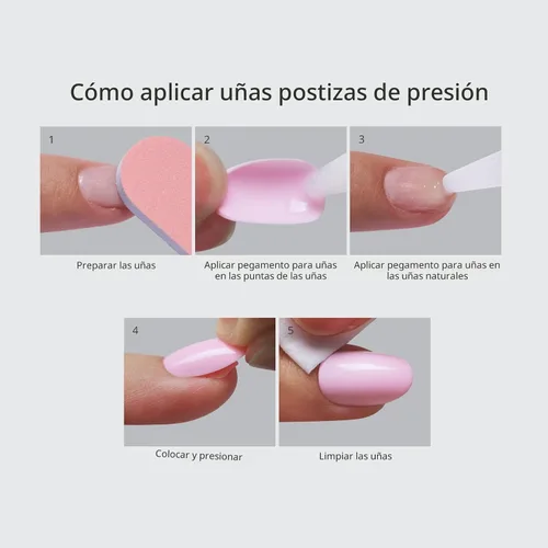 Vista 8 de BTArtbox Uñas Postizas Blancas Cortas a Presión - Uñas Postizas de Gel Suave en Forma de Almendra, Uñas Blancas con Pegamento para Uñas, Uñas