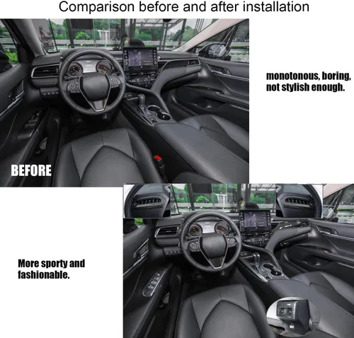 Vista 3 de Rifoda Para Camry Co-Piloto Guantera Lateral Panel de Interruptor Decoración Material ABS Ajuste para Toyota Camry 2018 2019 2020 2021 2022