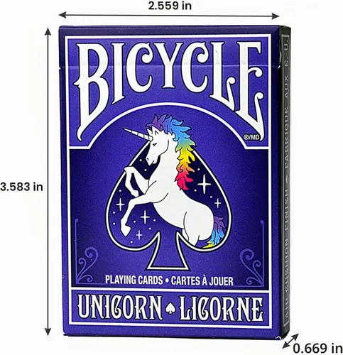 Vista 5 de Bicycle Naipes Unicornio Índice Estándar 1 Deck Diseño Temático