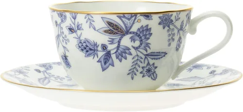 Vista 2 de Noritake T59387A/4562 - Taza y platillo (café y té combinado) 220cc azul Sorentino Bone China