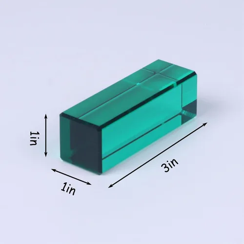 Vista 3 de Barras de cristal de arcoíris de 7.5 cm, bloques de gemas rectangulares apilables para niños, 16 colores, cubos de gemas apilables, juguetes