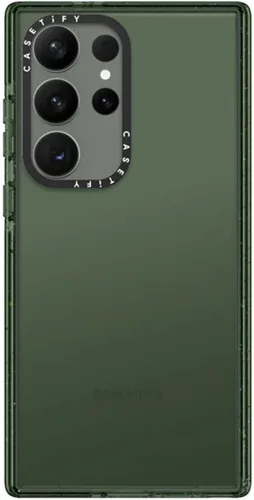 Vista 219 de CASETiFY Funda de impacto para Galaxy S22+ - Adhesivo Aries Moross, color negro transparente