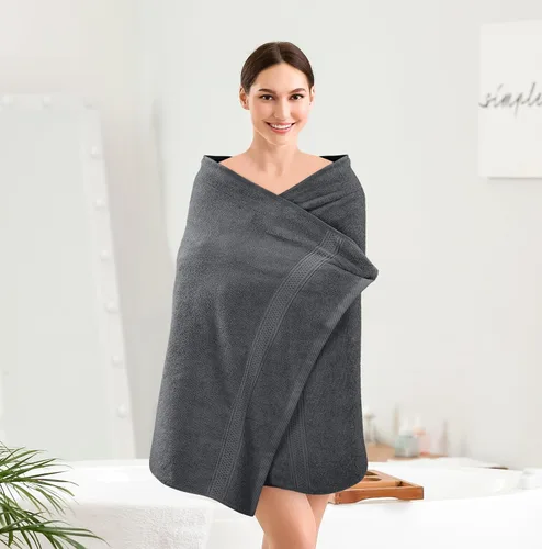 Vista 4 de Utopia Towels Juego de 4 toallas de baño de alta calidad, 100% algodón hilado en anillo de 21.16 oz/m², ligeras y altamente absorbentes, toallas