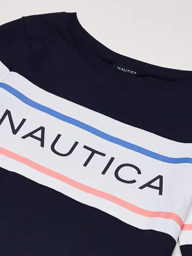 Vista 2 de Nautica Vestido de punto de manga larga para niña
