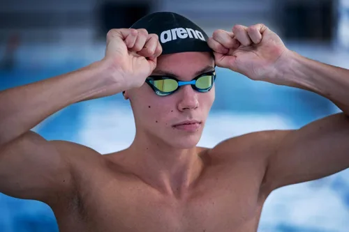 Vista 4 de Arena Unisex adulto moldeado PRO II silicona Racing Swim Cap mujeres y hombres alta tecnología 3D moldeado aprobado por FINA
