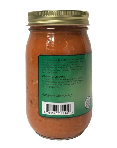 Vista 4 de So-Good Relleno de cerdo BBQ con cerdo rallado Tarro de 16 oz - Completa solo calentar y servir