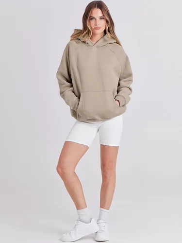 Vista 66 de ANRABESS - Sudaderas con capucha para mujer, sobre talla, de vellón de manga larga, modelo de 2024, para otoño