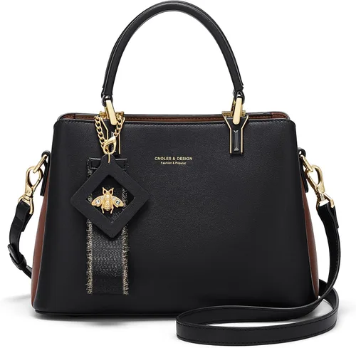 Vista 11 de Cnoles Bolsos de mano para mujer, de gran capacidad, bolso de hombro con asa para mujer
