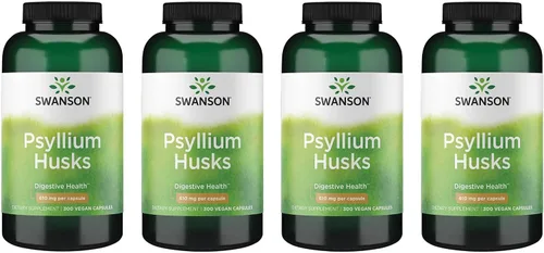 Vista 10 de Swanson Suplemento dietético de fibra de cáscara de psyllium, 610 mg, 300 cápsulas Promotes Overall Health and Easier Elimination, Supports a
