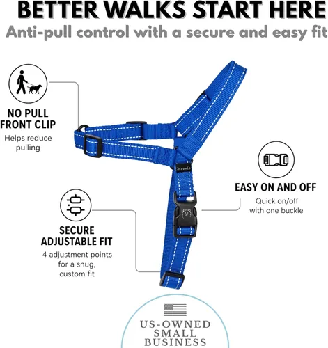 Vista 3 de Arnés para perro ShawnCo Dream Walk Pro - Sin tirones, cómodo, ajustable, fácil de usar para ayudar a detener el tirón para perros pequeños