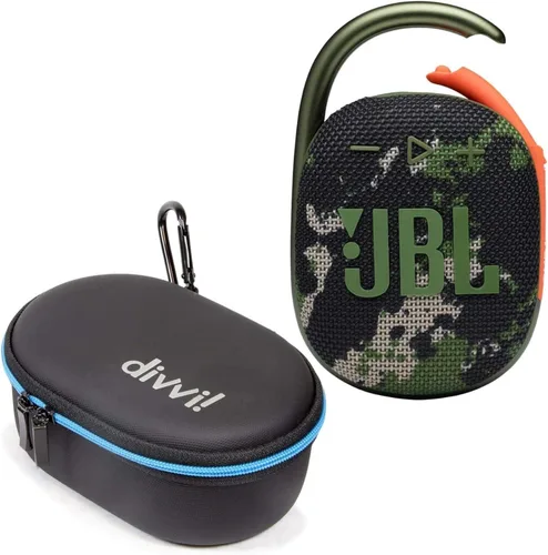 Vista 10 de JBL Altavoz Bluetooth portátil Clip 4 (negro) + paquete con divvi! Funda protectora rígida (negro)