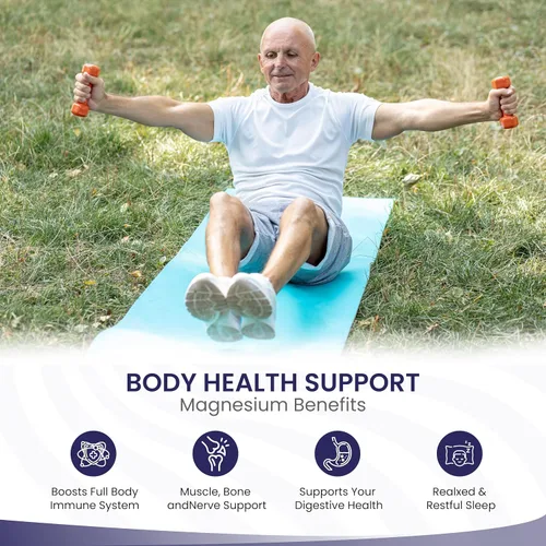 Vista 7 de 365 Health Glicinato de magnesio 500 mg por tableta – 120 tabletas vegetarianas – B6 añadido para una máxima absorción – Apoya la salud muscular