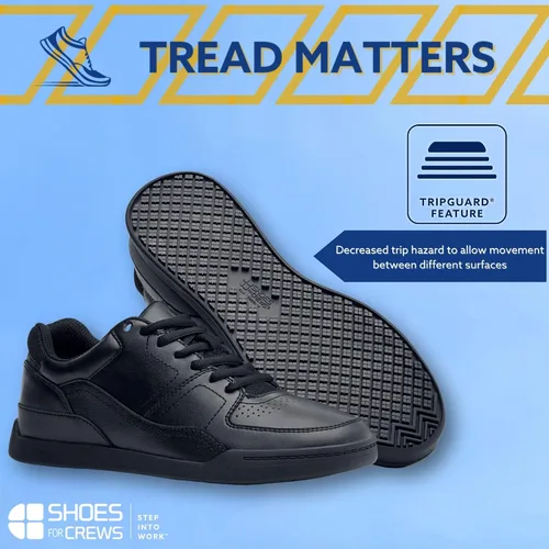 Vista 5 de Shoes For Crews Zapatillas de trabajo antideslizantes para hombre - Zapatos cómodos y antideslizantes para hombres en servicio de alimentos, salud