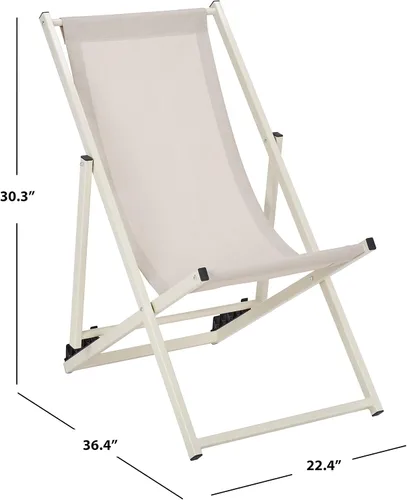 Vista 3 de SAFAVIEH Outdoor Collection Breslin - Juego de 2 sillas plegables ajustables (totalmente montadas)
