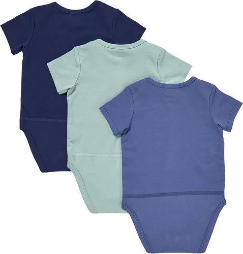 Vista 2 de Hanes Unisex Baby Pure Comfort Short Sleeve Bodysuits, Infant Bodysuits, Boys & Girls, 3-packBaby and Toddler T-Shirt Set