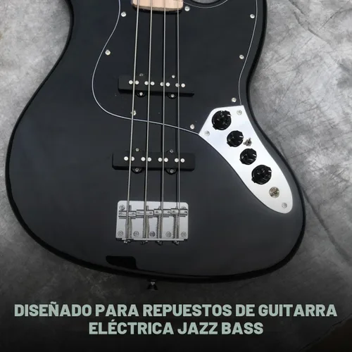 Vista 3 de Alnico - 5 pastillas de bajo para jazz con sistema de placa de control de carga completa precableada, cuello de guitarra/puente de pastilla de bajo