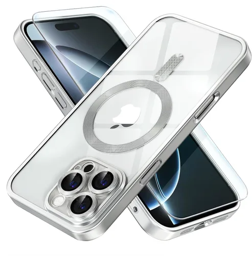 Vista 32 de Misea Funda magnética para iPhone 14 compatible con MagSafe [nunca amarillenta] [protección contra caídas de grado militar] protector completo