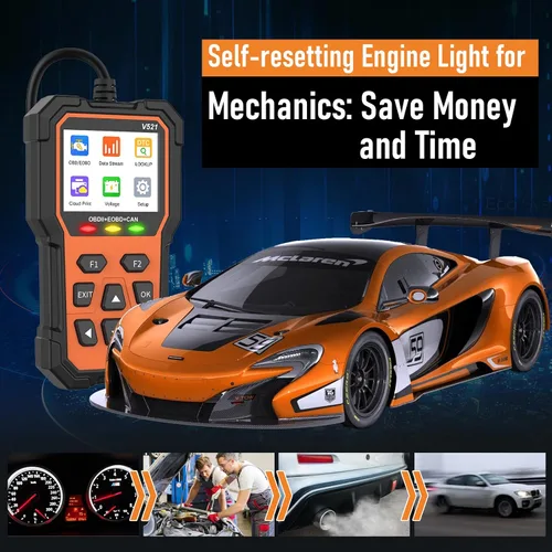 Vista 6 de Herramienta de diagnóstico escáner OBD2, escáneres OBD2 profesionales para coche, lector de código de motor con luz de comprobación y función