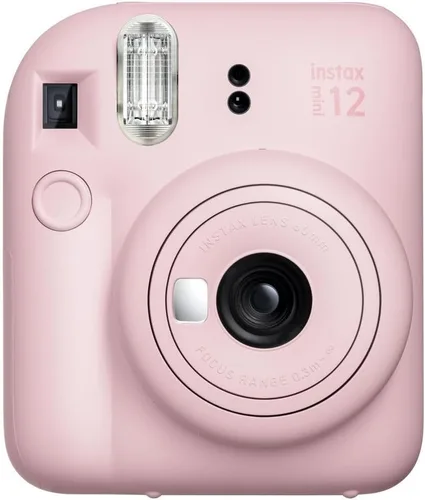 Vista 2 de FUJIFILM Instax Mini 12 - Cámara de película instantánea Color rosa floreciente, paquete que incluye película instantánea Instax Mini 40 Blossom