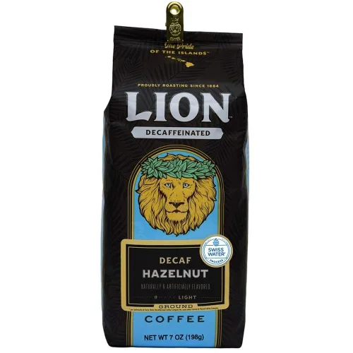 Vista 3 de Lion Coffee, Swiss Water DECAF, tostado dorado, molido, bolsa de 10 onzas (paquete de tres)