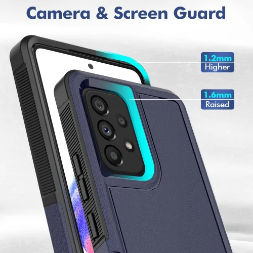 Vista 218 de Jeylly Compatible con Samsung Galaxy A22 5G Funda, Funda Samsung A22 5G con 2pcs protectores de pantalla de vidrio templado