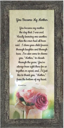 Vista 2 de Crossroads Home Décor Regalos para suegra - Regalos de nuera, You Became My Mother 7346BW