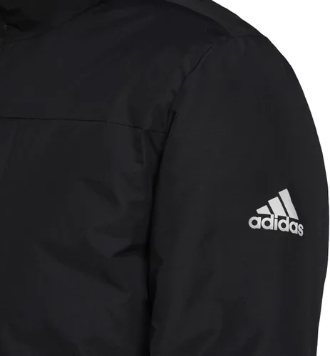 Vista 4 de adidas Parka con capucha Utilitas para hombre, Negro
