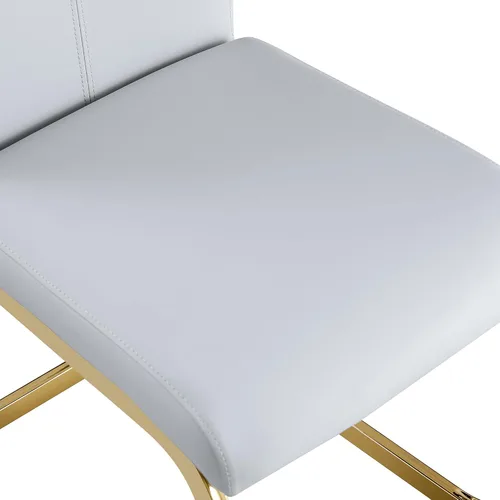 Vista 8 de Juego de mesa de comedor de mármol negro de lujo para 4, mesa de cocina moderna con 4 sillas de comedor de cuero gris claro dorado, mesa de comedor