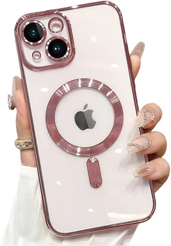 Vista 54 de Funda magnética para iPhone 12 Pro Max transparente compatible con MagSafe Funda protectora de lente de cámara integrada para iPhone 12 Pro Max