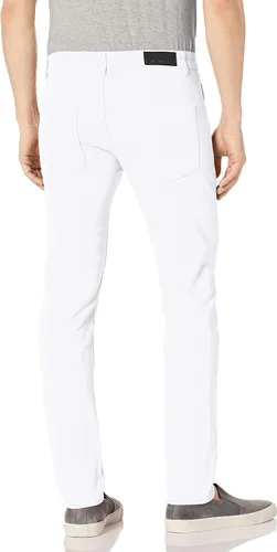 Vista 2 de WT02 - Pantalones elásticos de sarga de color básico para hombre