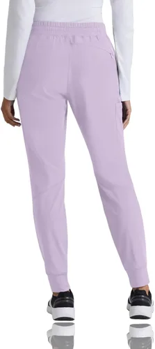 Vista 2 de Barco One Pantalón deportivo, pantalón quirúrgico de altura media, con tejido elástico de 4 vías y 3 bolsillos, para mujer
