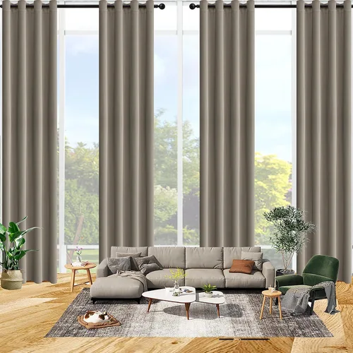 Vista 11 de Qiseca Cortinas extralargas de 132 pulgadas de largo para sala de estar, cortinas de techo de 11 pies, ventanas altas hechas a medida de 2 pisos
