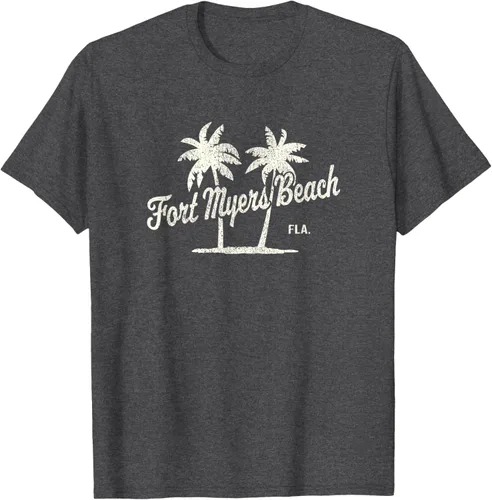 Vista 42 de Fort Myers Beach Florida Vintage 70s Palm Trees Graphic T-Shirt