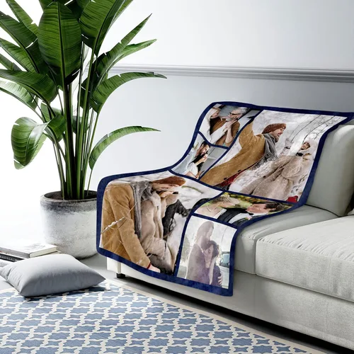 Vista 8 de Novgarden Manta personalizada con foto para novia/novio, "I LOVE You" personalizada de Navidad para pareja, mantas de franela con fotos
