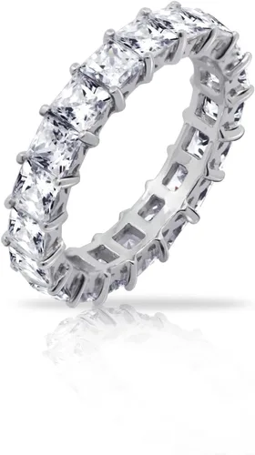 Vista 9 de Amazon Essentials Anillo de plata de ley con corte princesa hecho con circonita cúbica Infinite Elements (anteriormente colección Amazon)