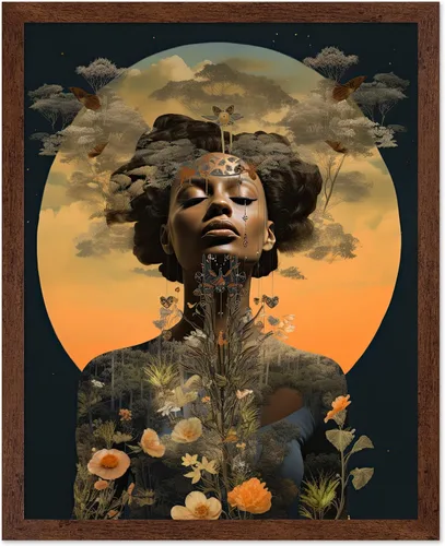 Vista 11 de Poster Master Póster OVNI – Impresión de mujer enmascarada – Arte extraterrestre – Arte surrealista – Arte de ciencia ficción – Regalo para hombres