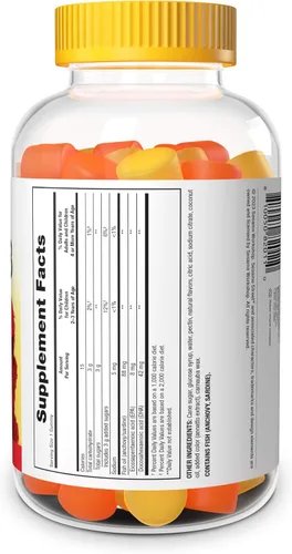 Vista 9 de Sesame Street Omega 3 gomitas para niños, 50 mg de omega-3 por gomita, suministro para 4 meses, sin regusto a pescado, suplemento sin mariscos