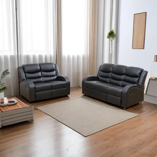Vista 30 de A Ainehome Sofá reclinable de lujo, juego de muebles de sala de estar, sofá reclinable para caravana, sofá biplaza reclinable, para sala de estar