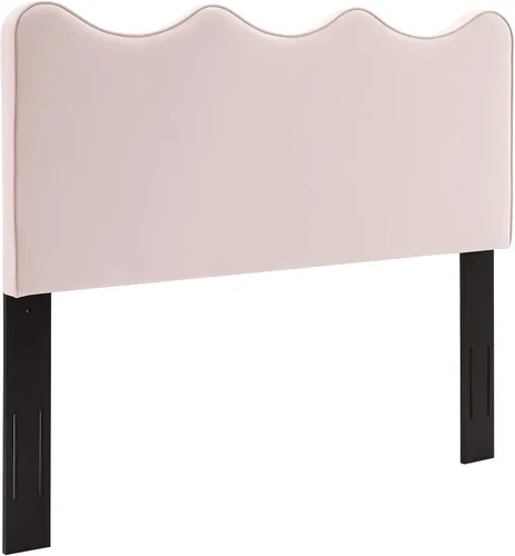 Vista 3 de Modway Athena Performance - Cabecera de terciopelo tamaño individual, color rosa