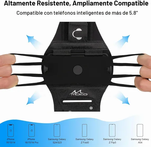 Vista 3 de MoKo Soporte de teléfono para correr, brazalete giratorio de 360°