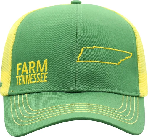 Vista 97 de John Deere Gorra de béisbol con logotipo y malla trasera con contraste, para hombre