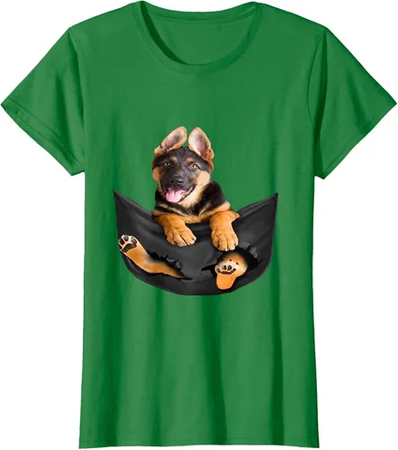 Vista 30 de Dog Lovers Gifts - Camiseta divertida con cara de perro con bolsillo, Negro, S