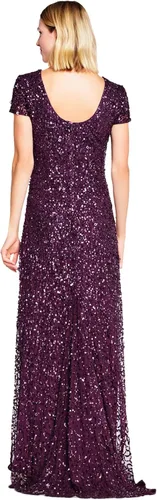 Vista 2 de Adrianna Papell Women's Scoop Back All-Over Beaded Gown