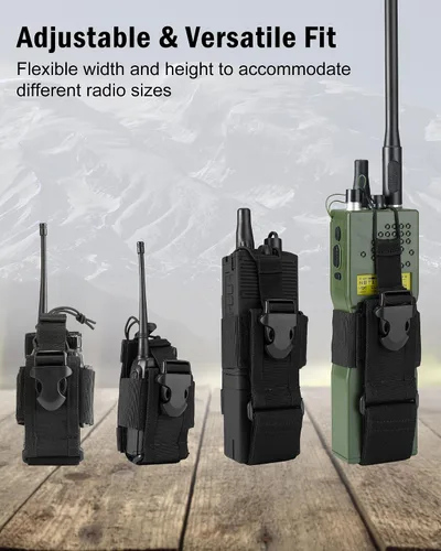 Vista 4 de VIPERADE MOLLE Funda de Radio - Funda Universal para Walkie Talkie para Cinturón de Servicio y Chaleco, Soporte de Radio Táctico para Baofeng