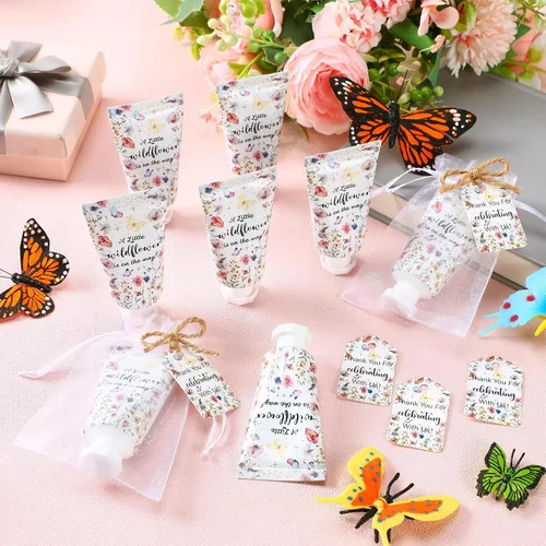 Vista 4 de 48 Juegos de Crema de Manos de Flores Silvestres para Baby Shower Regalos Obsequios de Fiesta de Crema de Manos para Invitados Regalo de Flores