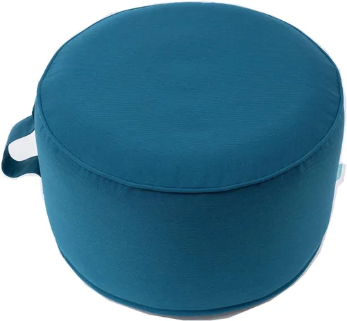 Vista 4 de QILLOWAY Otomana inflable para exteriores para patio, puf redondo impermeable, reposapiés inflable, reposapiés al aire libre para piscina, jardín