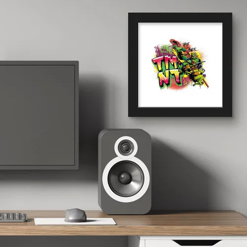 Vista 5 de Trends International Gallery Pops Nickelodeon Teenage Mutant Ninja Turtles: Mutant Mayhem - Póster de pared de graffiti de poder de tortuga, 12 x 12
